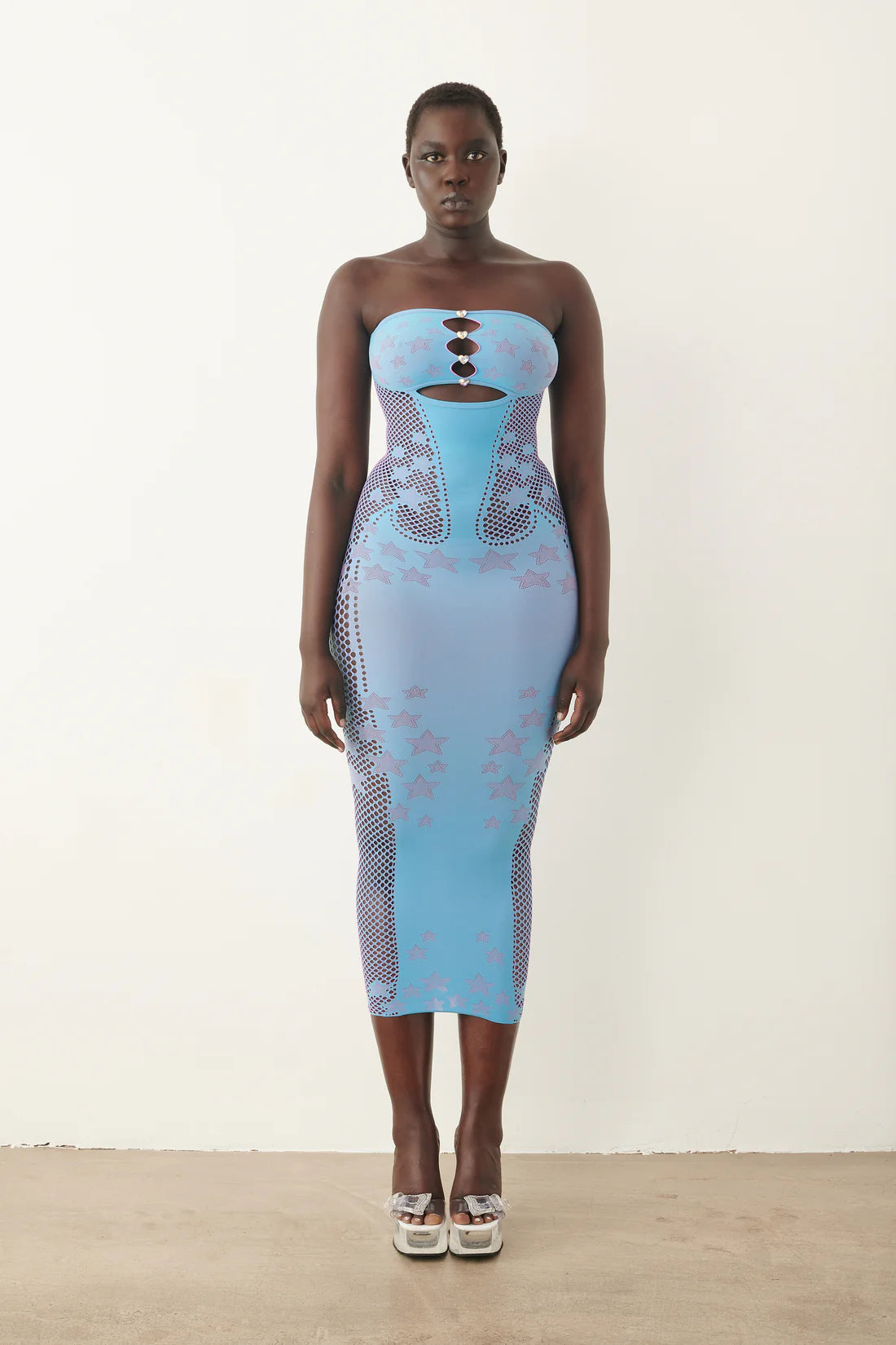 POSTER GIRL Roxie Dress Crypto Blue