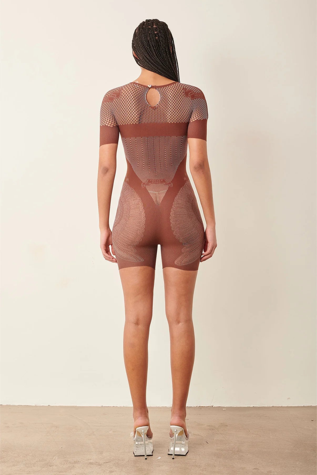 POSTER GIRL Vivian Playsuit Old Money Brown